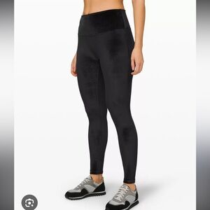 lululemon athletica Black velvet leggings